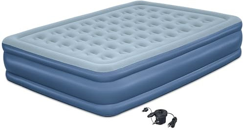 Coleman: SupportRest Plus: 16 Queen Airbed - Handheld A/C Pump, Double-High Inflatable Mattress, Storage Bag, Water-Resistant PVC, Indoor-Outdoor