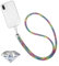 JEYORZY 1 pcs Correa para Cuello Cordón Cuerda, Cordones de Insignia, Cordón Tarjeta de Identificación, Cristal Lanyard Llavero, Soportes de Insignias Transparentes, para Colgante Clave, Gradiente