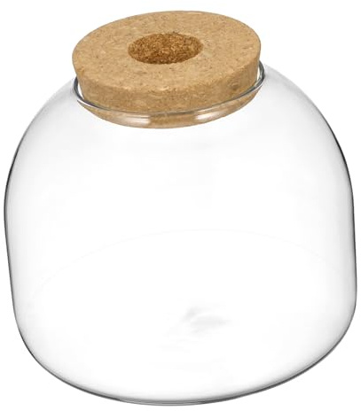 JOINPAYA Terrarium mit Holz Stopfen Transparentes Ökosystem Glasgefäß für Hydrokultur Mikro Landschaft Moospflanzen DIY Garten Dekorativer Flaschengarten für Zuhause und Büro