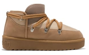 D.Franklin Stivali da Donna Stile Australiano Nordic Trk Basso Beige - Stivali per Donna - Moda casuale - Taglia (40) - Modello nordic trk