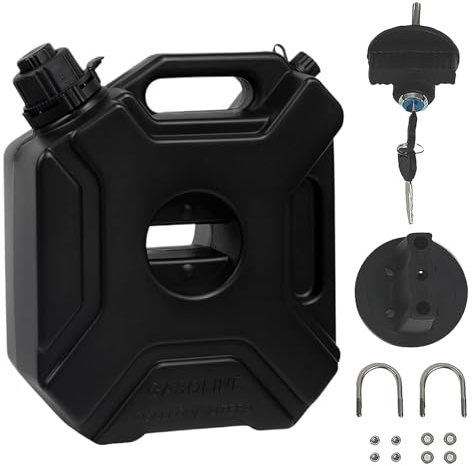 Chaies Bidon en plastique de voiture - 5 litres - Réservoir d'huile portable pour véhicules - Accessoires pour le jardinage, le camping, les excursions, les jardiniers, les chantiers de construction