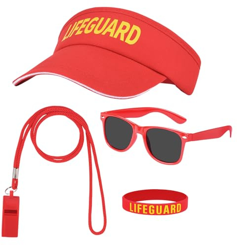 Alaoo 4 Stück Lifeguard Fasching Kostüm Herren Damen