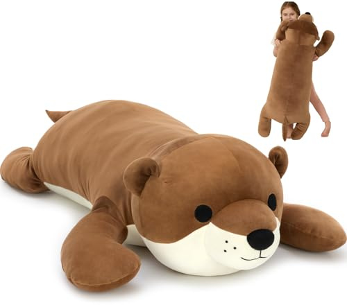 MorisMos groß Otter Kuscheltier plüschtier stofftier, weich plüsch Otter stofftier plüschtier, Kinder Geburtstag Weihnachten Geschenk