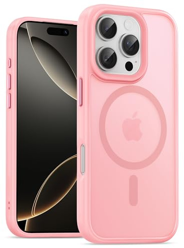 UNBREAKcable Custodia per iPhone 16 Pro Max da 6,9 Pollici, Compatibile con MagSafe, Protezione Completa della Fotocamera, Custodia Sottile Antiurto e Anticaduta per Telefono - Rosa