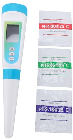 BAOFUYA PH-Tester, 0 Bis 14 Bereich, Hohe Genauigkeit, Digitaler Wasserqualitätstester, Temperatur-PH-Messgerät für Käse, Fleisch, Obst, Lebensmittel