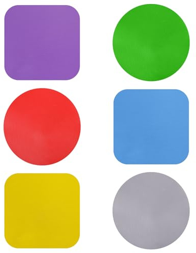 Heclia 6 Pack Rubber Jar Opener, 3.7 Inch Round Silicone Jar Opener Gripper for Seniors with Arthritis Weak Hands, Non Slip Jars Lid Openers Kitchen Lid Cap Gripper Pads Multi-Function Coasters