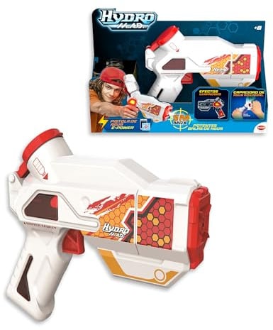 Bizak Hydro Mad 62001153-2 Mini-Blaster, elektrisch, kompakt mit LED-Licht, Reichweite bis zu 5 m und Akku, leistungsstark, für Kinder ab 8 Jahren