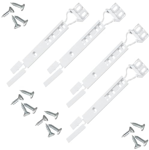 4X Fridge & Freezer Door Mounting Bracket Fixing Slide Kit – Compatible With Kenwood – 4055372405 & 2230349017 & 2230349041 & 4055372405 & 50217888002 & 50225931000