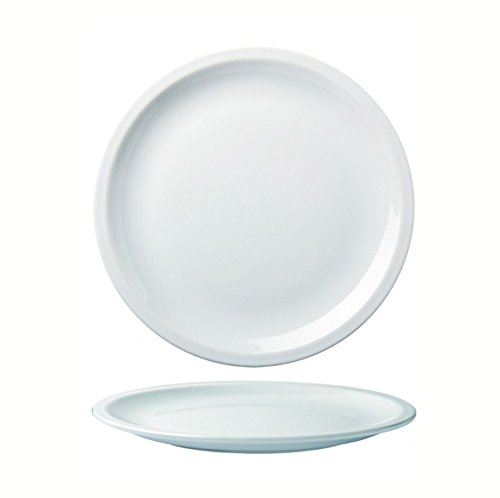 Visiodirect Lot de 12 Assiettes Plates romus en Porcelaine - 12 cm