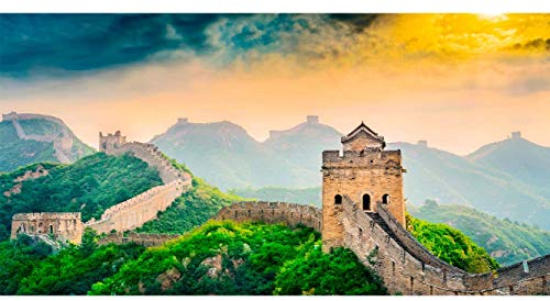 Oedim Fototapete Wand Chinesische Mauer | Verschiedene Maße 600 x 300 cm | Dekor Esszimmer, Wohnzimmer, Zimmer ...