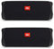 JBL Flip 5 - Set di altoparlanti Bluetooth wireless portatili impermeabili e portatili, colore: Nero (coppia)