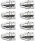 LumenTY (8Pack) Lock Toggle Catch Latch Clasp Antique Box Lock Buckle Box Buckle for Medicine Box Flight Case Cosmetic Case Tool Box-Silver