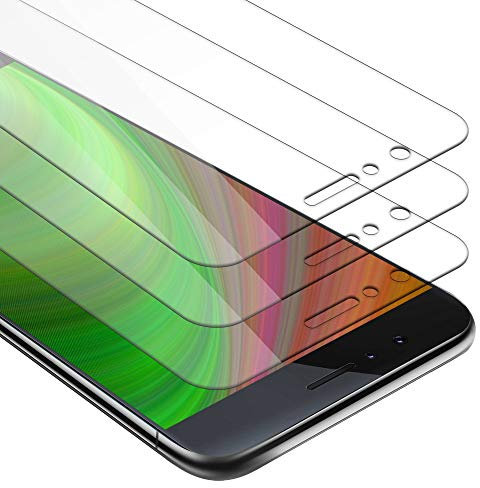 Cadorabo 3x Pellicola Protettiva compatibile con Honor 8 in ELEVATA TRASPARENZA - Pacco di 3 Vetro di protezione del display (Tempered) con durezza 9H con compatibilità 3D touch