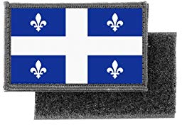 Patch ecusson imprime badge drapeau canada quebec