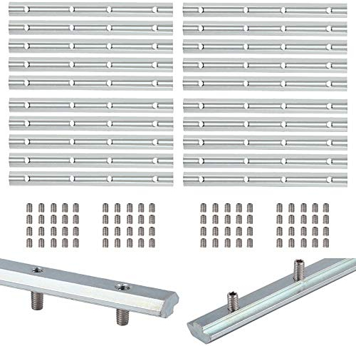 20X EYPINS ALU Streckenverbinder 180mm Nut 8 für Aluprofil 30x30, 30x60 & Superleicht Aluprofile Verzinkter Kohlenstoffstahl Profilverbinder für Stangenprofil Strebenprofil Aluminiumprofilen Profile