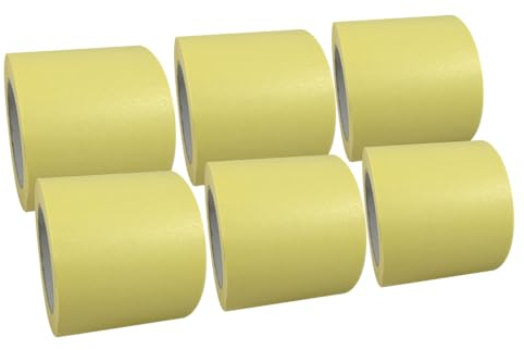 6 Rollen 'Premium' Malerkrepp | Abdeckband | Kreppband für Malerarbeiten | 19-200mm, Abmessungen:100mm x 50m