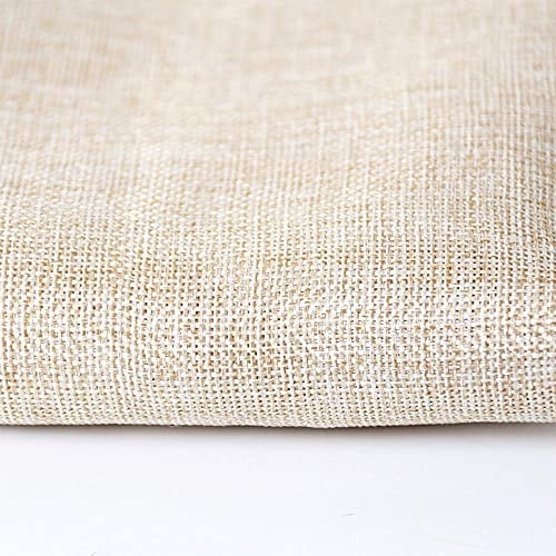 Flushbay Speaker Grill Cloth Linen Speaker Fabric Protective Dustproof Mesh Cloth Stereo Fabric Replacement for Home Speakers, Media Cabinet, Stage Speakers, KTV Boxes Repair 19.7’’x57.5’’ (Beige)