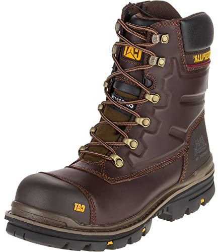 Caterpillar CAT Workwear - Botas de trabajo de seguridad con cordones para hombre, Brown, 41 EU