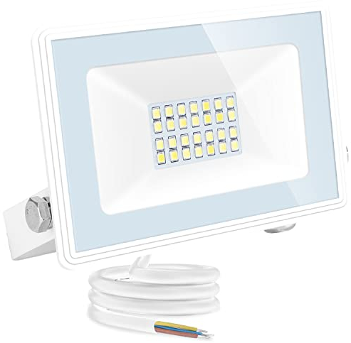 Aigostar Projecteur LED Extérieur 20W,2050lm Blanche Naturelle 4000K Spot LED Extérieur,IP65 Imperméable Lumière de Sécurité,Pour Jardin,Patio,Cour,Garage