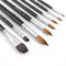 Kolinsky Lot de 8 pinceaux Aquarelle en martre et Poils véritables d'écureuil Plats, capacité de Maintien améliorée de la Couleur pour Aquarelle, Gouache, Peinture à l'encre