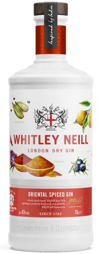 Whitley Neill Oriental Spiced Gin, Clear, 700 ml (Pack of 1)