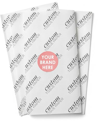 COACO Personalisiertes Seidenpapier, Ihr individuelles Design, Logo oder Text, ideal für Urlaub oder besondere Anlässe, Verpackung für kleine Unternehmen oder Geschenkverpackungen, Geschenktüten, 30