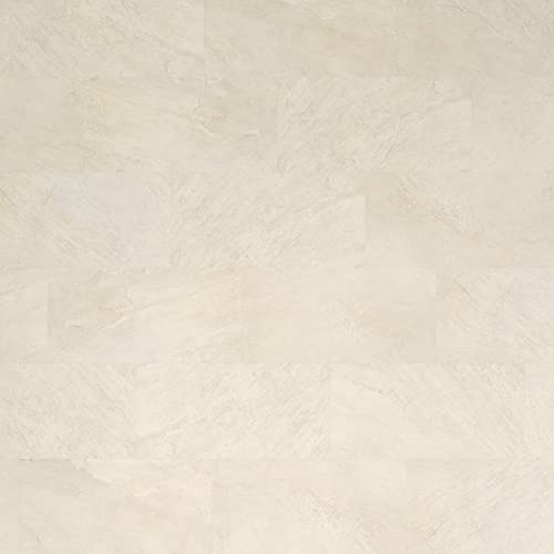 ARTENS - PVC Bodenbelag Kilkenny - Click Vinyl-Fliesen - Vinylboden - Marmoreffekt - Beige - FORTE - 61 cm x 30,5 cm x 4 mm - Dicke 4 mm - 1,67 m²/ 9 Fliesen