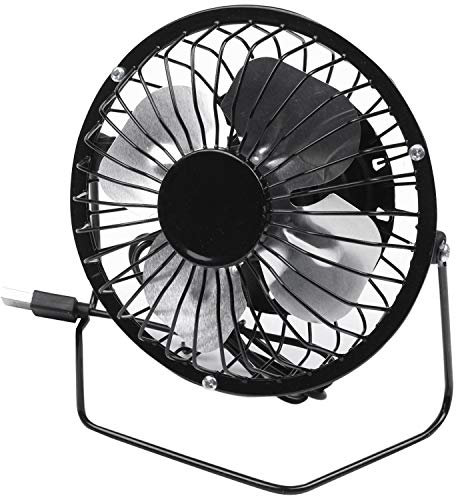 Ntcpefy Ventilador de Placa Solar de 2,5 W 5 V para casa, Oficina, Exterior, Viajes, Pesca, 4 Ventiladores fríos, USB,