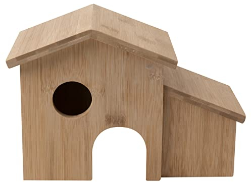 Dehner Lieblinge Nagerhaus Jorgos, ca. 14 x 16.7 x 25 cm, Bambus, braun