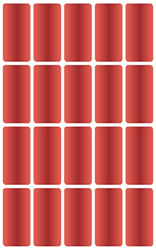 Royal Green Rechteckige Farbcodierungsaufkleber, 40 mm x 19 mm, kleine Etiketten zum Beschriften – 300 Stück in Metallic-Rot