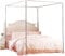 CXWLD Himmelbett Moskitonetzhalter Vier Eckbett, Bettüberdachung Baldachin Rahmen Gestell für Twin/Full/Queen/King/California King Size, 16mm, 150X200CM