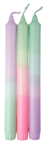 ADAM ERLE | 3er-Set Dipdye Stabkerzen | NIKE | handgemachte Kerzen extra lang | neon-farbig | bunt| lange Brenndauer| Dekokerzen | Wohnzimmerdeko| tolle Geschenkidee für Frauen und Freundin| (Stearin)