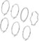 JeweBella 7 Stück Ringe Silber für Damen Edelstahl 1MM Plain Dünn Midi Fingerring Minimalistisch Daumenringe Set Stapelbarer Knuckle Ringe Silber Einfaches Twist Ringe Frauen