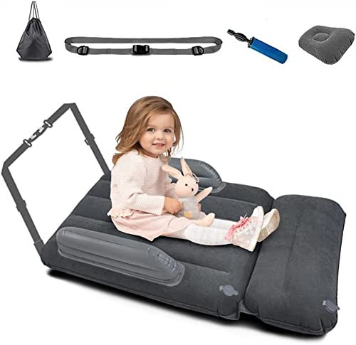 DYHQQ Lit de Voyage Gonflable pour Enfant, lit de Voyage pour Enfant, lit Portable pour bébé, Essentiel pour Les Voyages en Avion, Matelas Gonflable pour Enfant adapté aux sièges économiques