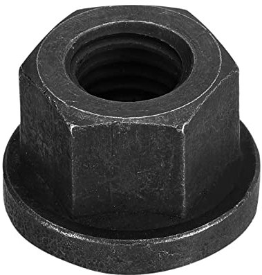 QUARKZMAN 5/8-11 Brida Hex Tuerca de Bloqueo, Grado 10.9 Carbón Acero Negro Óxido Acabado Hex Brida Tuerca para Maquinaria
