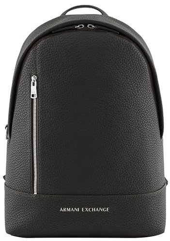 Armani Exchange Men's Essential, Capri, Logo Lettering Backpack, Black Olive