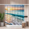 Woutay Shower Curtain Water Repellant Fabric Beautiful Sunrise on The Beaches,Mould Proof Resistant,Polyester,Size 180x180CM