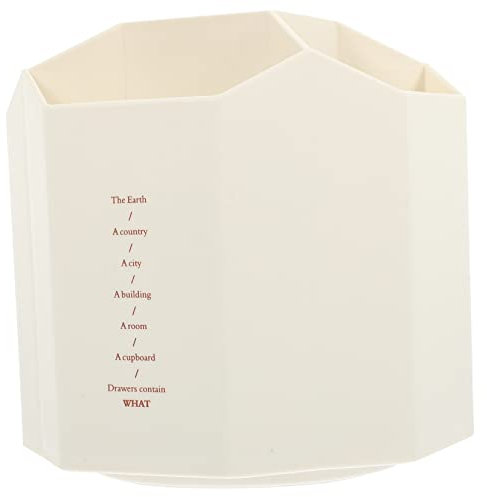 PRETYZOOM Rotating Makeup Brush Pot Large Storage Box for Desk Makeup Organiser Storage Basket