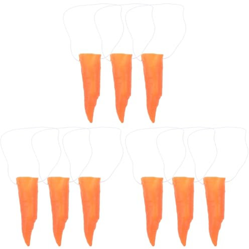 BESTonZON 9 Stk Karottennase Schneemannnase Selber Machen Weihnachtsschneemann Requisiten Zirkusnasen Verkleiden Party-schneemann-nase Weihnachtsschneemanndekorationen Vinyl Lustig Zubehör