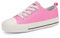 Casbeam Mädchen Low Top Casual Walking Schuhe Turnschuhe Jungen Kinder Segeltuch Laufen Leichte Atmungsaktive Schuhe Rosa 33EU