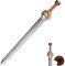 Schwert von König Theoden von Rohan mit Display Board, Edelstahlklinge Cosplay Schwert, ca. 96cm, verwendet für Sammlung und Rollenspiele