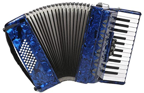 Zelluloid-Akkordeon, ABS 26 Tasten 48 Bass Diatonisches Akkordeon Pädagogisches Klaviertasteninstrument mit Verstellbaren Trägern, Exquisites Klavierakkordeon aus Zelluloid für