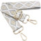 Verstellbarer Schultergurt für Taschen Silberdraht Grau, Taschengurte zum Wechseln, Taschengurt Breit mit Karabiner Gold, 80-130 cm Tragegurt Tasche für Damen Schulterriemen, Handtasche, 3.8cm, 1202