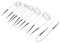 6Pcs Induction Heating Coil Induction Heater Wires 2.5mm Brass 20 30 40 50mm Forming Flat Type Induction Heater Coil Kit