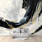 Papier Peint Panoramique Abstraction Peinture À L'Huile Noir Et Blanc Graffiti Noir Et Blanc Peinture Murale Papier Peint 3D Fresque Salon Chambre, 300x210 cm