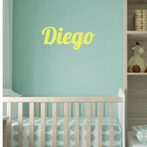 JR Maderas Nombre Madera Personalizado para Decoraciones de Pared - Regalos personalizados - Regalo Original para Bautizo - Comuniones - Cumpleaños - Decoración Habitación - Letrero con Adhesivo.