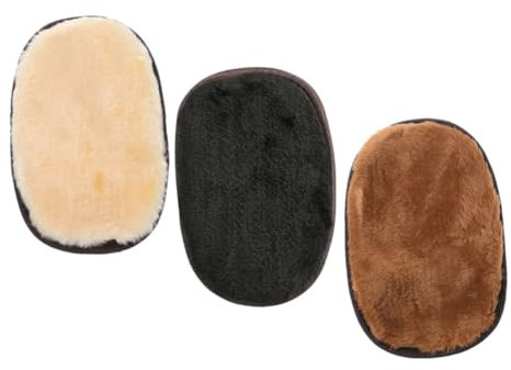 IWOWHERO 3stücke Lederschuhe Polieren Handschuh Aus Kunstwolle Und Netzgewebe Zum Glanzpolieren Und Reinigen Von Lederstiefeln Und Anderen Lederartikeln Für Home Büro Oder Auto