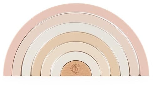 Bieco Regenbogen Holz REH Ella | Stapelturm Baby | Steckspiel Holz Regenbogen Montessori Regenbogen Deko Stapelturm ab 1 Jahr Holzregenbogen Kinder Stapelsteine Baby Stapelturm Stapelspiel ab 1 Jahr