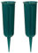 Lot de 2 vases funéraires avec pointes - En plastique - Pour cimetière - Décoration pour cimetière, pierre tombale - Vert