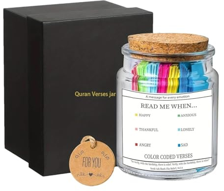 Koranverse Glas Verse spirituellen Komfort Glas Emotionale Schrift, multifunktionales Design, kreatives Geschenk, 6,5 x 9 cm für Zuhause oder, Ostern oder Taufe,
